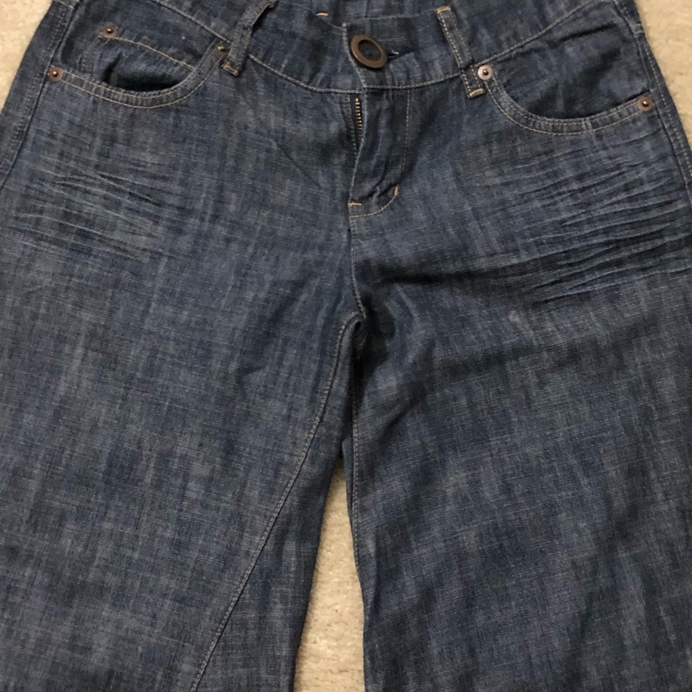 Wide leg Bebe denim pants.